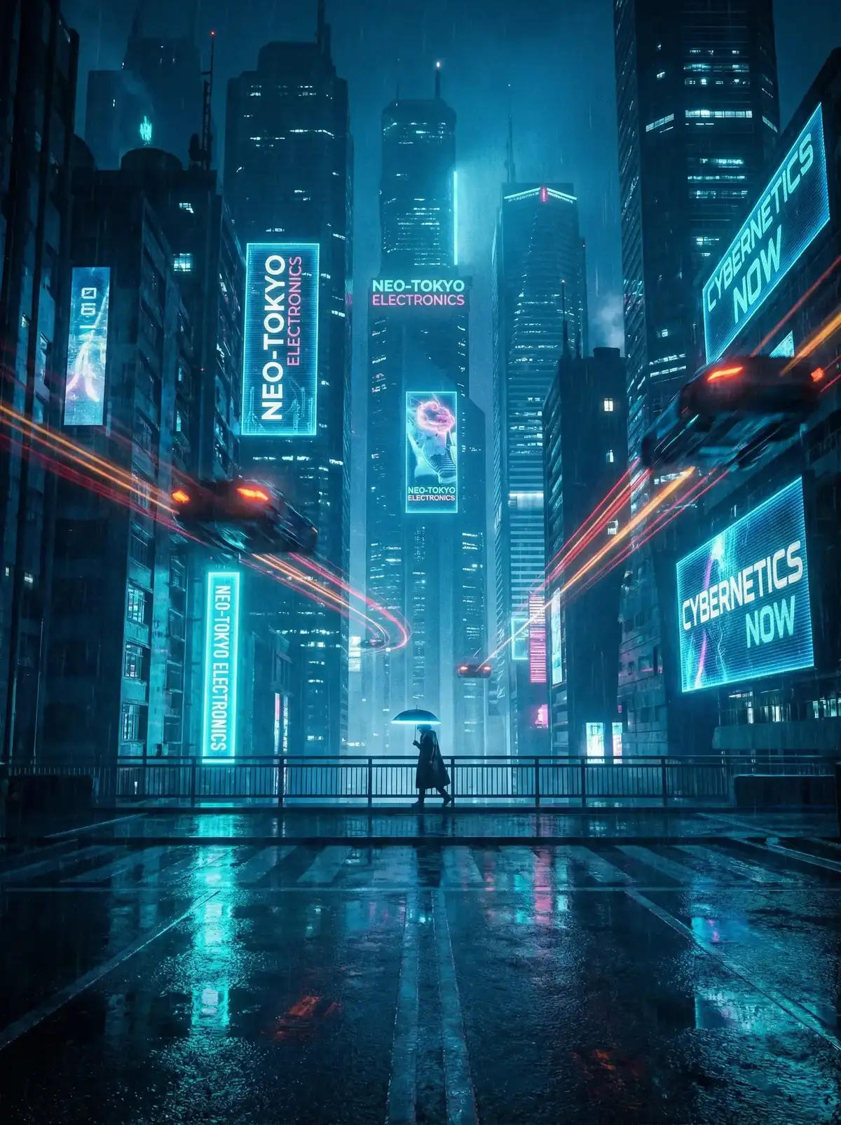 麻豆传媒 - 赛博朋克都市夜景与飞行器